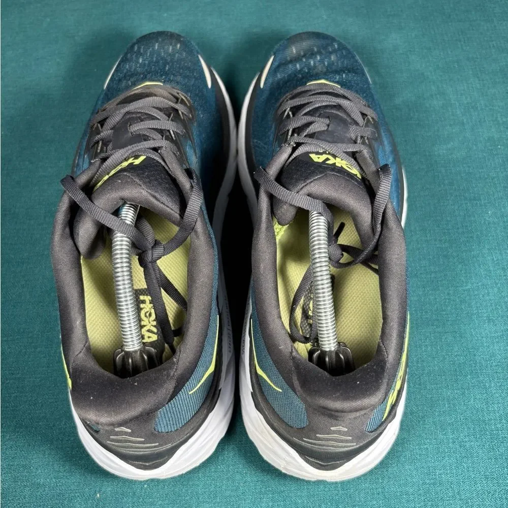 Hoka One Clifton 8 Green Athletic cushioned shoes men’s size 12